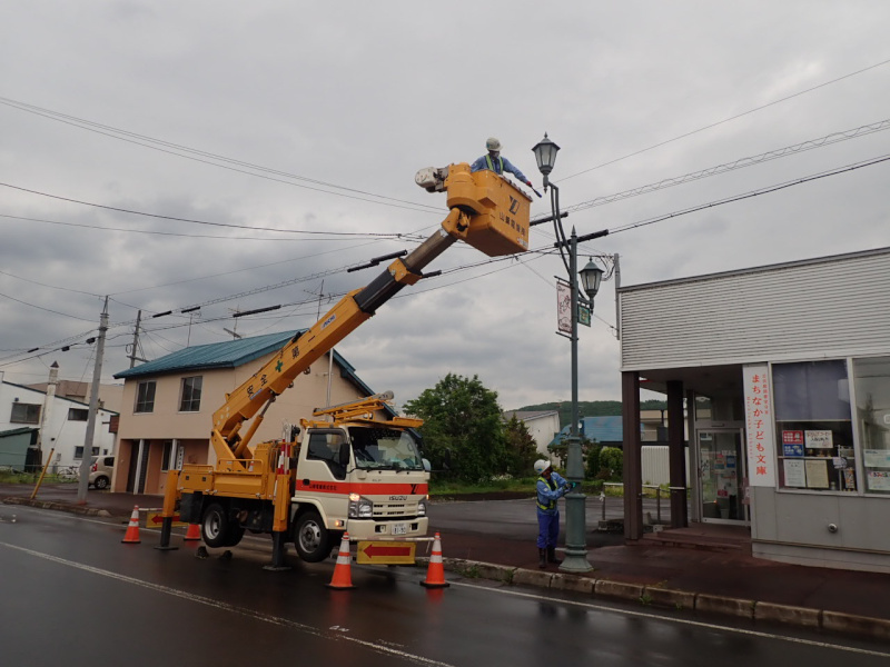 愛別町 照明灯および防犯灯の清掃奉仕活動